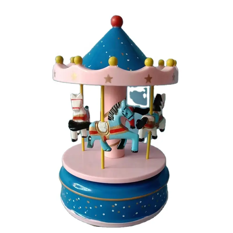 Hand Crank Music Box Carousel Decorative Boxes and Music Boxes Music Christmas Birthday Gift Carousel for Home Decor Christmas