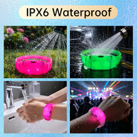 Bracelet lumineux LED en silicone étanche avec télécommande, bâton lumineux fluorescent coloré pour concert et cheerleading
