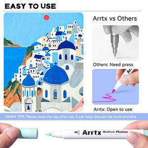 Ensemble de stylos de peinture AACM-0560A <span class=keywords><strong>Arrtx</strong></span> à haute adhérence marqueurs de peinture acrylique pointe de pinceau - Product Image 3