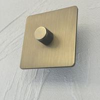 Interrupteur de variateur de vitesse de ventilateur, prix usine, luxe haut de gamme, interrupteur à bascule en acier inoxydable standard britannique 86, prise 250V 16A, vert bronze