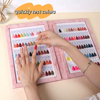 Nouveau tableau d'affichage magnétique de couleur d'ongle de KINNCO 120 couleurs avec le livre d'affichage magnétique de couleur de vernis à gel