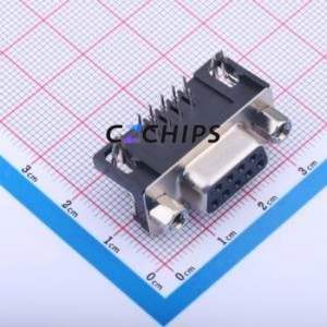 X0309FT7B3 D-Sub/VGA Connector Bent Lead Through Hole Connector Standard D-Sub Female 9P Right Angle Insert - Product Image 1