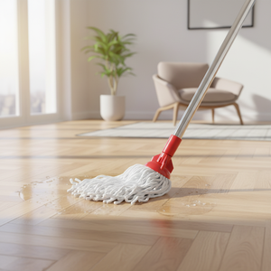 Gizmop 200 Gr Wet Mop Microfibre Fabric Head Self Wringer Stainless Steel Pole Parquet Flooring Antibacterial Reusable Durable - Product Image 3