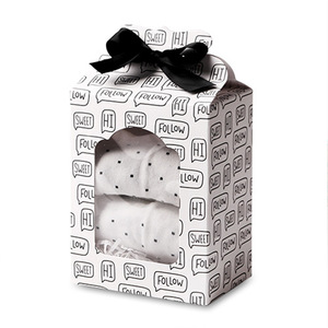 Custom Gift Box with PVC <strong>windows</strong> Small Packaging Bow Recycled Nail Polish Print Make up Clothes Package Foldable Box - Product Image 2