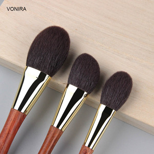 Vonira Vẻ Đẹp Nhà Máy Thiết Kế Mới Chất Lượng Cao 14 Cái Tùy Chỉnh Nhãn Hiệu Riêng Makeup Brushes Set Với 24K Vàng Đồng Gỗ Mun Xử Lý - Product Image 2
