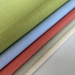 HAHOO颜色55% 亚麻45% 纯棉纯色编织棉麻混纺面料衬衫连衣裙枕套 - Product Image 1