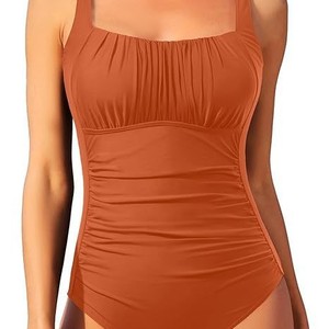 Nuevo Traje de Baño de una Pieza de <span class=keywords><strong>Color</strong></span> Sólido para Mujer, Estilo Europeo Americano, Sexy, de Spandex/Poliéster, de Secado Rápido y Alta Elasticidad - Product Image 2