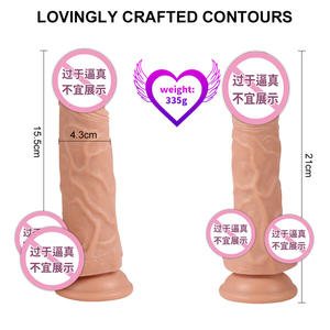 Telecomando all'ingrosso che vibra doppio dildo di grandi dimensioni giocattoli adulti del sesso lesbico vibratore dildo per le donne - Product Image 3