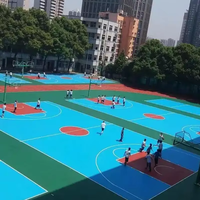 Terrain de basket Kimchi en caoutchouc Performance résistant aux UV Matériau de peinture de sol en caoutchouc liquide Silicone Pu Terrain de sport