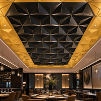 Plafonds en aluminium perforés insonorisés avec éclairage LED intégré, système de plafond en aluminium pour café