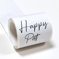 Merci autocollant rouleau logo autocollants impression personnalisée pour boîtes d'emballage