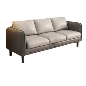 Canapé 3 places <span class=keywords><strong>en</strong></span> <span class=keywords><strong>cuir</strong></span> PU de style nordique avec coussin <span class=keywords><strong>en</strong></span> latex <span class=keywords><strong>pour</strong></span> petit <span class=keywords><strong>salon</strong></span>, appartement et réception de bureau - Product Image 4