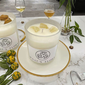 Cera <span class=keywords><strong>di</strong></span> soia candele profumate <span class=keywords><strong>di</strong></span> cristallo naturale con coppa candele <span class=keywords><strong>di</strong></span> pietra gemma infusa per la casa - Product Image 1