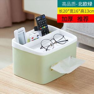 Nordic Style <b>Desktop</b> <b>Organizer</b> Tissue Box With Partitions 2L Storage Box <b>For</b> Makeup And Daily Essentials Modern Minimalist - Product Image 4