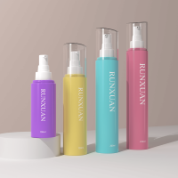 Botol Pompa Lotion Wajah Plastik PET Ukuran Perjalanan Runxuan 100ml Ukuran Mini 150ml Kemasan Perawatan Kulit Kosmetik 250ml Botol Wajah