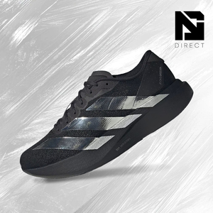 Adidas Evo SL Metallic Stripes Negro Plata Zapatillas transpirables para correr con cordones y punta redonda para todas las estaciones - Product Image 1