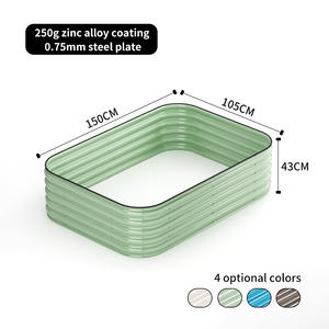 Классические большие двусторонние металлические кашпо с порошковым покрытием, квадратный дизайн, экологичные, прочные, из нержавеющей стали 304, для цветов - Product Image 4