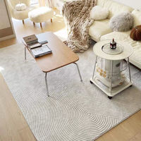 Salon chambre tapis Ins maison Premium gris canapé Table tapis silencieux crème Style moderne Rectangle lavable en Machine tapis