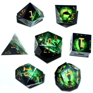 ลูกเต๋าโพลีเฮดรอน D20 7ขนาดสำหรับดันเจี้ยนฝึกมังกรแบบมีขอบคม - Product Image 1