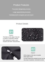 Tente parapluie grand voyage Camping tente répulsive suspendu dormir été lit pêche randonnée moustiquaire pour l'extérieur
