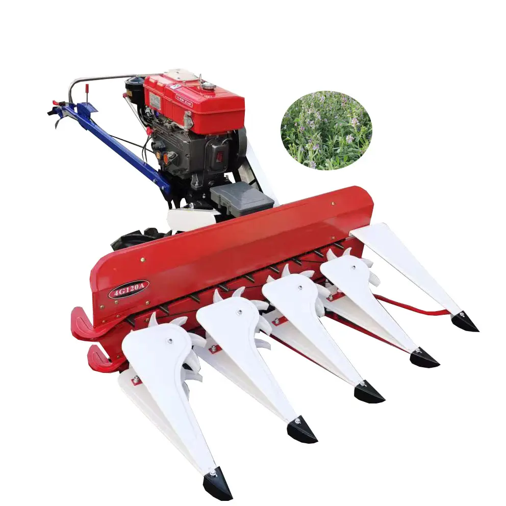 Low stem crop harvester Alfalfa harvesting machine Farm Use Paddy Rice Cutting Machine