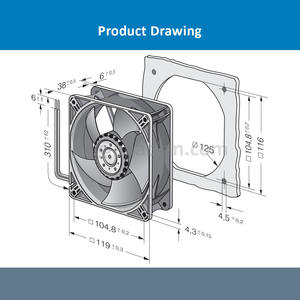 สำหรับ4414L 120x120x38มม. 24VDC 2.4วัตต์0.1A 150m 3/ชม. 2700รอบต่อนาทีลูกปืนอินเวอร์เตอร์ตู้พัดลมระบายความร้อนตามแนวแกนไฟฟ้า ODM - Product Image 4