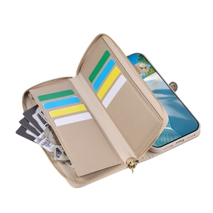 Étui en cuir multifonctionnel avec fermeture éclair pour <span class=keywords><strong>Samsung</strong></span> A12/A13/A14/A15/A16/A17/A07, pochette à bandoulière, housse rabattable - Product Image 4