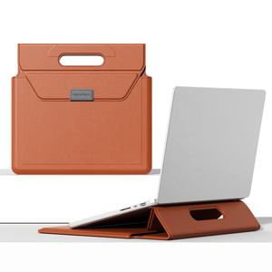Maletín portátil con asa de negocios de 13-14 ", funda plegable de cuero PU para ordenador portátil, para MacBook Air 13,3 Pro 14 - Product Image 1