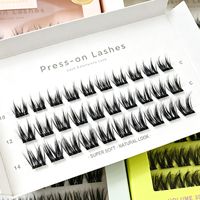 Bande de cils extensibles Style Block à presser, cils en bande pré-collés Manga, logo personnalisé, fourniture ODM, cils DIY imperméables pour le Royaume-Uni et la France