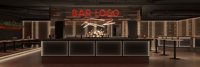 Tables et chaises de bar lounge design 3D comptoir de bar et usine de meubles d'intérieur personnalisés