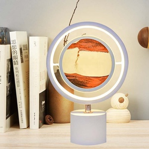 Reloj de arena 3D europeo moderno, luz de noche LED, arena movediza, paisaje de mar profundo, lámpara de escritorio, pintura en movimiento de arena, lámpara de mesita de noche DC - Product Image 4