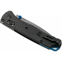 Couteau pliant manuel Bochen 535 Bugout avec manche en fibre de carbone AXIS, couteau de poche en acier Damas, adapté aux deux mains, pour le camping en plein air