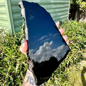 Wholesale Bulk Natural Sparkle <b>Sandstone</b> Blue Goldstone&Obsidian Slice for Home Decor & Gifts - Product Image 5