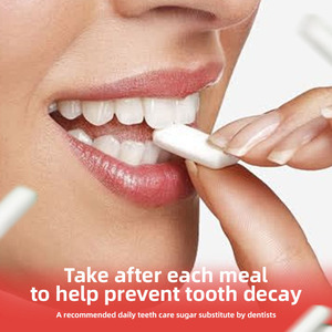 La gomma xilitolo di fabbrica OEM contiene eritritolo supporta la cura orale a basso contenuto calorico senza zucchero gomma aromatizzata all'anguria 60 <span class=keywords><strong>compresse</strong></span>/confezione - Product Image 2