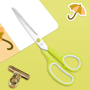 Stainless Steel Household Scissors 9.5 Inch Green Handle For Home Use - Product Image 3