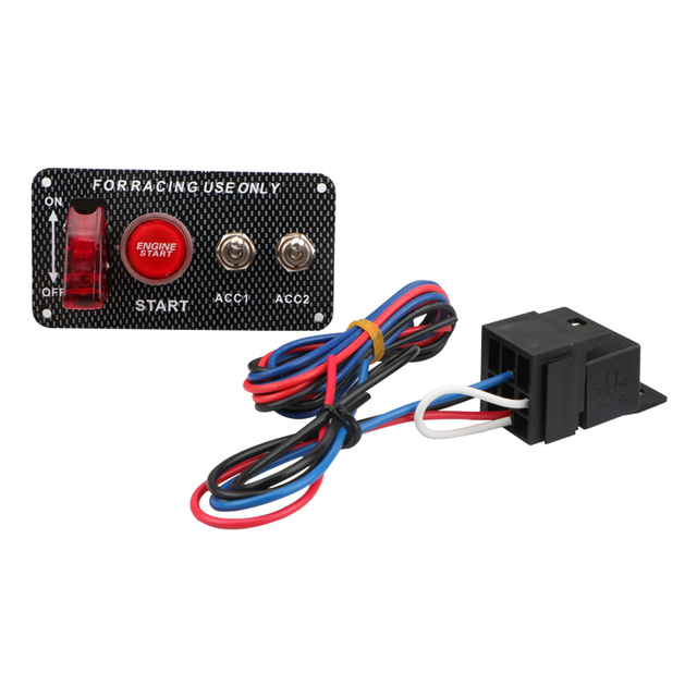 Racing Car Engine Start Push Button Auto Switches Ignition Illuminate Panel with Indicator Toggle