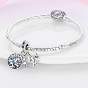 Pendentif Breloque en Cuivre Bleu Océan, Bijou Émaillé Suspendu, Dauphin, Hippocampe, Étoile de Mer, Animaux Marins, Bracelet, Collier, Vente en Gros - Product Image 3