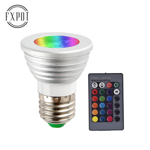 Bombillas LED <span class=keywords><strong>E27</strong></span> con Cambio de Color RGB de <span class=keywords><strong>5W</strong></span> con Control Remoto para Decoración del Hogar y Festividades 110V 220V - Product Image 2