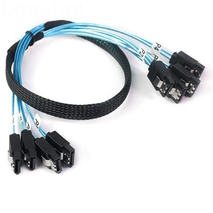 สาย SATA-III SAS 4ชิ้น/เซ็ต SATA 3.0 6Gbps HDD SDD <span class=keywords><strong>Data</strong></span> CABLE ทดแทนสำหรับคอมพิวเตอร์เซิร์ฟเวอร์ SSD HDD CD DVD drives RAID (3.3FT) - Product Image 6