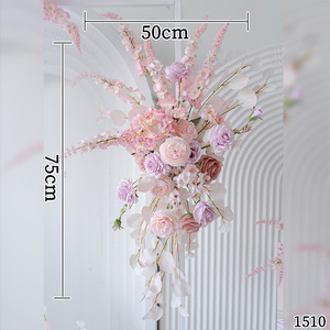 LANJO Autumn Pink Floral <b>Swag</b> For Wedding Sign Board, Engagement And Birthday Party Decor - Product Image 3
