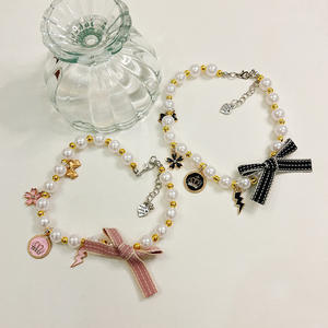 Collar de Perlas con Lazo para Mascotas, Colgante de Princesa, Adornos Dulces para Cachorro, Accesorios para Mascotas - Product Image 2