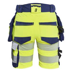 BLAKLADER - 702016483389C36 Short haute visibilité femme extensible dans les 4 sens Jaune haute visibilité/bleu marine-EAN 7330509928066 HI-VIS WORKWEAR - Product Image 2