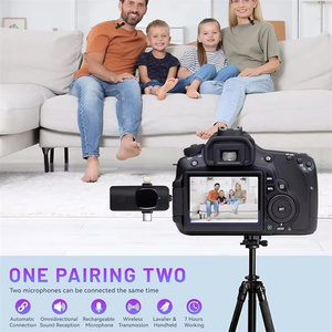 Microphone Lavalier Mini Rechargeable pour Téléphone, Réduction <span class=keywords><strong>de</strong></span> Bruit à un Clic, Son Clair, Plug <span class=keywords><strong>and</strong></span> Play pour Enregistrement <span class=keywords><strong>de</strong></span> Réunions - Product Image 3