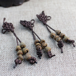 Colgante de semilla de Bodhi con diseño de flor de nudo chino para ceremonias religiosas, joyería unisex de estilo tibetano pastoral bohemio - Product Image 3