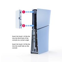 Ventilateur de refroidissement arrière haute vitesse, de bonne qualité et silencieux pour console PS5 Slim avec 2 ventilateurs de refroidissement