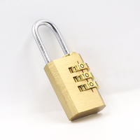 Cadenas à combinaison réinitialisable à 3 chiffres en laiton XMM-8040, robuste, pour casier de gym, bagages et armoire de sécurité