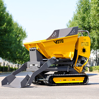 Mini-dumper à vendre directement d'usine, 500 kg, moteur diesel, tout-terrain, auto-déchargant, sur chenilles, petit camion benne