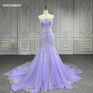 Mermaid Prom <b>Dress</b> Corset Lilac Purple Lace Tulle Evening <b>Dress</b> 1188 - Product Image 2