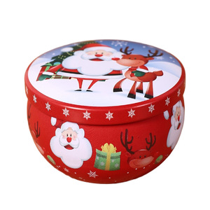 Mystic Arts - Recipiente Redondo de Hierro para Guardar Dulces, Caja de Regalo Pequeña, Decoración Navideña - Product Image 1