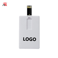 USB Flash Drive Kartu Kredit dengan Cetak Logo Kustom, USB 2.0 3.0 Kapasitas 4GB 8GB 16GB 32GB 64GB 128GB untuk Hadiah, Pelajar, Kantor